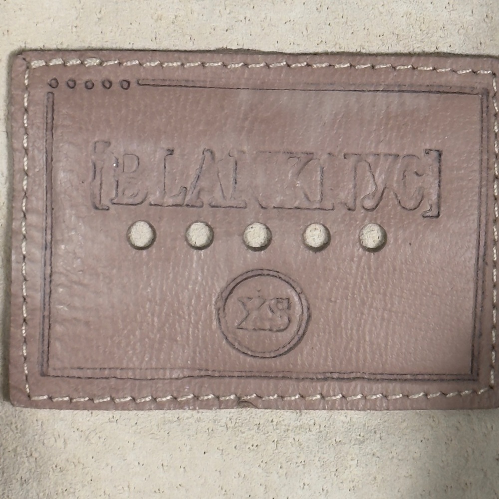 Blank NYC Tan Suede Leather Moto XS Jacket New - Picture 6 of 10